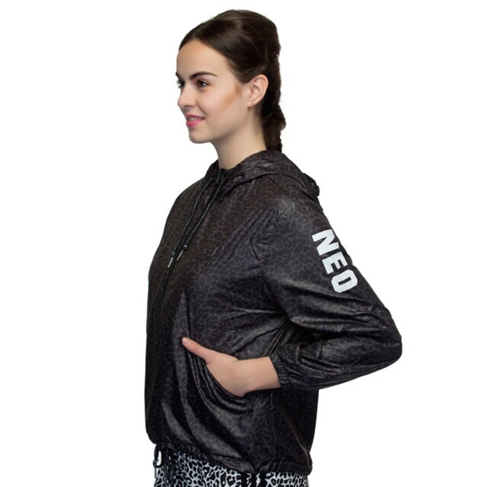 Adidas NEO Black & Olive Green Printed Jacket (S)